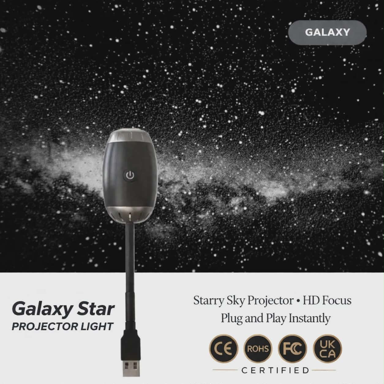 DreamSky Starry Light – Magical USB Projector for Room, Bedroom & Car