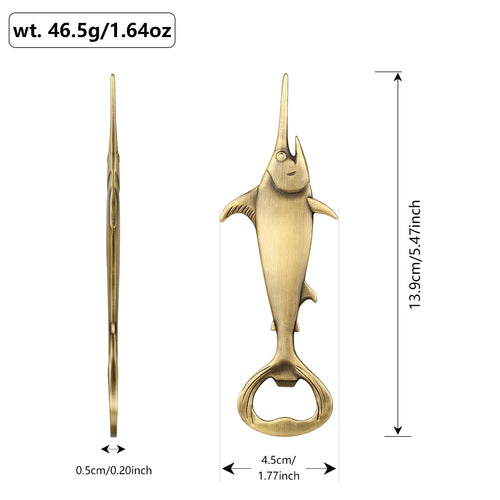 Creative Swordfish Handle Metal Beer Bottle Openers Kitchen Bar