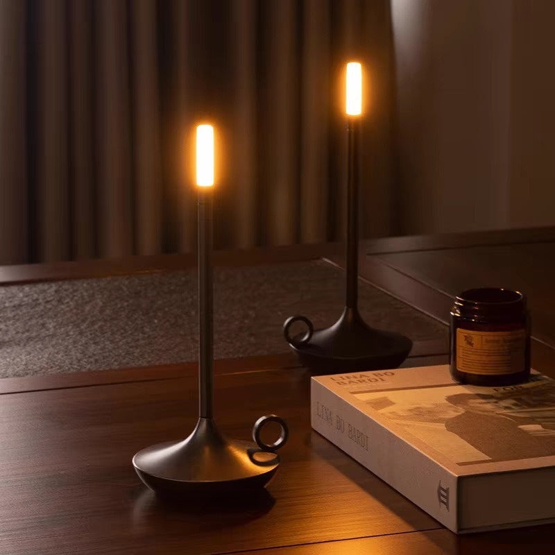 LED Candle Charging Restaurant Bar Lamp Desktop Decoration Atmosphere Touch Night Light Led Desk Lamps Candlelight Table Lamp