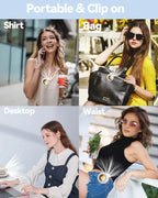 Portable Clip-On Cooling Fan Hands-Free Waist & Neck Leafless Fan with 3 Speeds USB Rechargeable for Outdoor and Travel