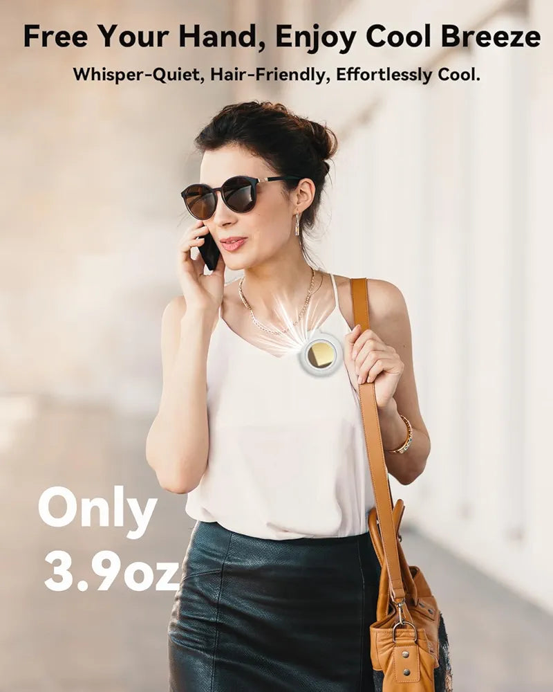 Portable Clip-On Cooling Fan Hands-Free Waist & Neck Leafless Fan with 3 Speeds USB Rechargeable for Outdoor and Travel